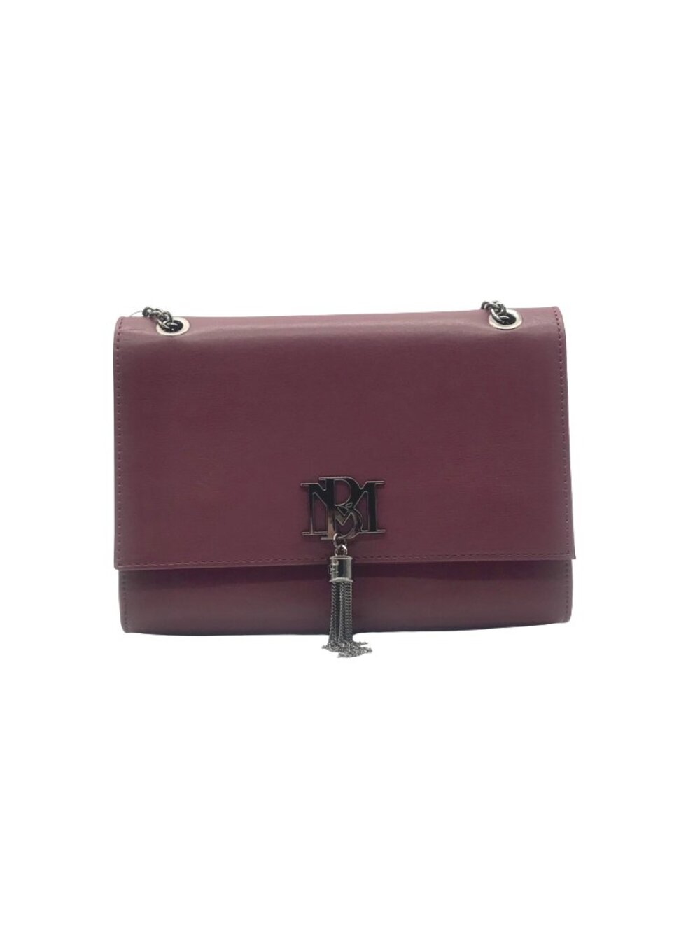 Badgley Mischka Burgundy Faux Leather Convertible Shoulder Bag